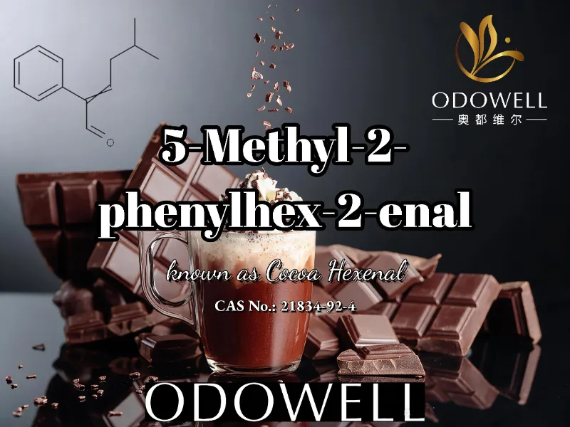 ODOWELL 5-Methyl-2-phenylhex-2-enal را برای کاربردهای کاکائو، شکلات و موکا توصیه می کند.